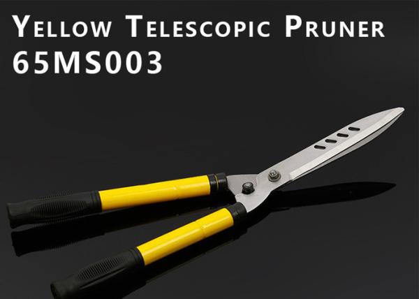 65# Manganese Steel Gardening Hand Tools , Telescopic Steel Hedge Shears For Trimming