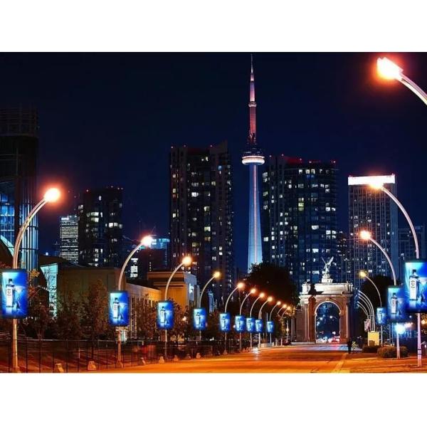 Афиша П6 улицы дороги на открытом воздухе привела беспроводную лампу поляка рекламы