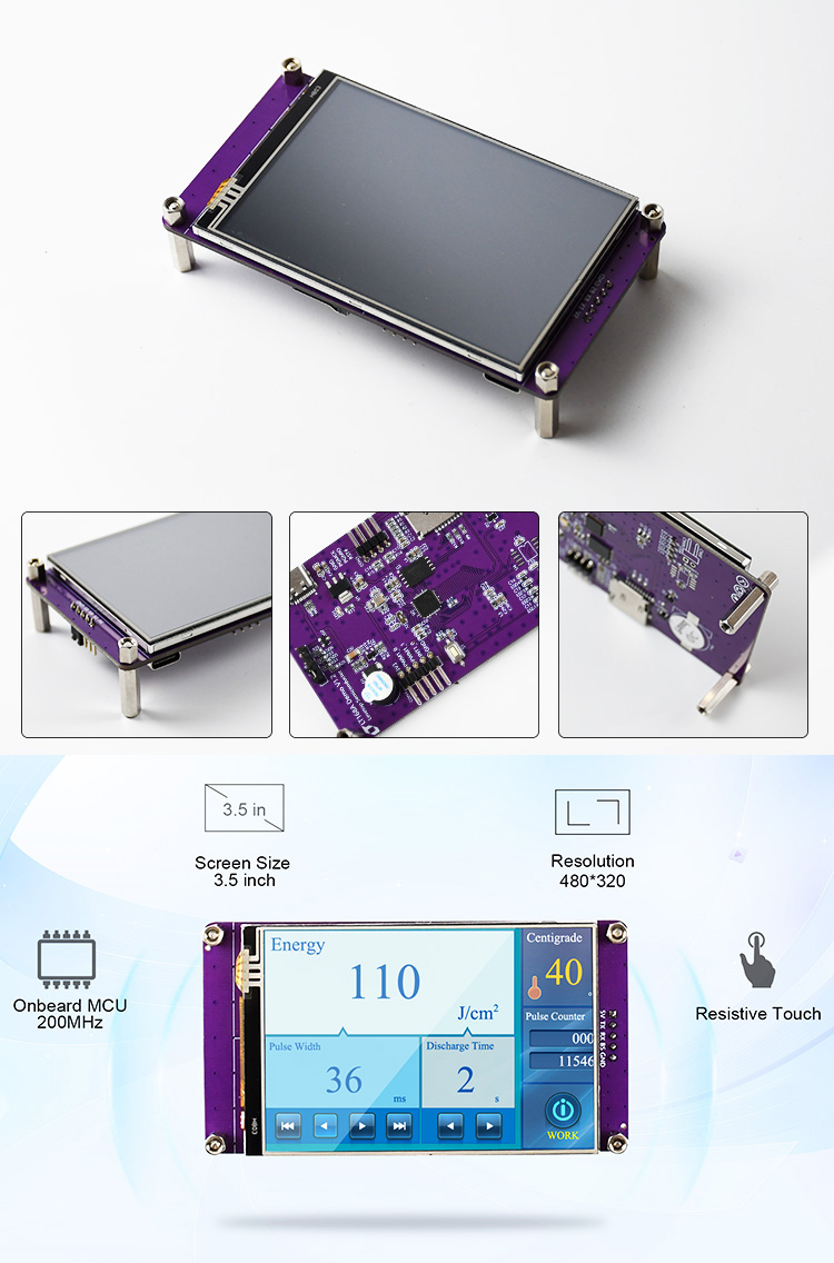 Polcd 3,5 дюймовый серийный порт Инструкционный командный экран LCD модули TFT дисплей HMI сенсорный экран