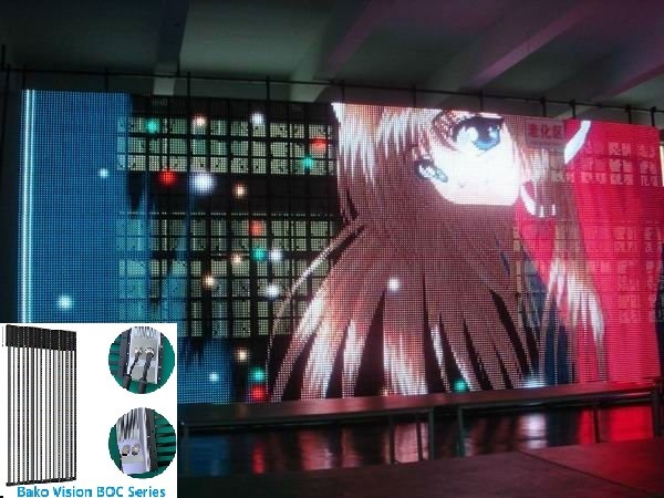 16 Bits Grey Scale Glass Advertising Led Display Screen High Transparency Rear Servicing