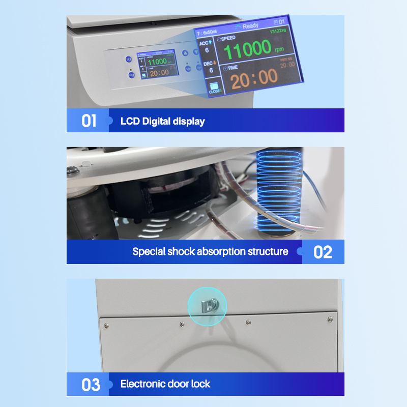 18K High Speed Centrifuge 18000 RPM Lab Centrifuge with Timer & Digital Display, 100mL X 6 Rotor