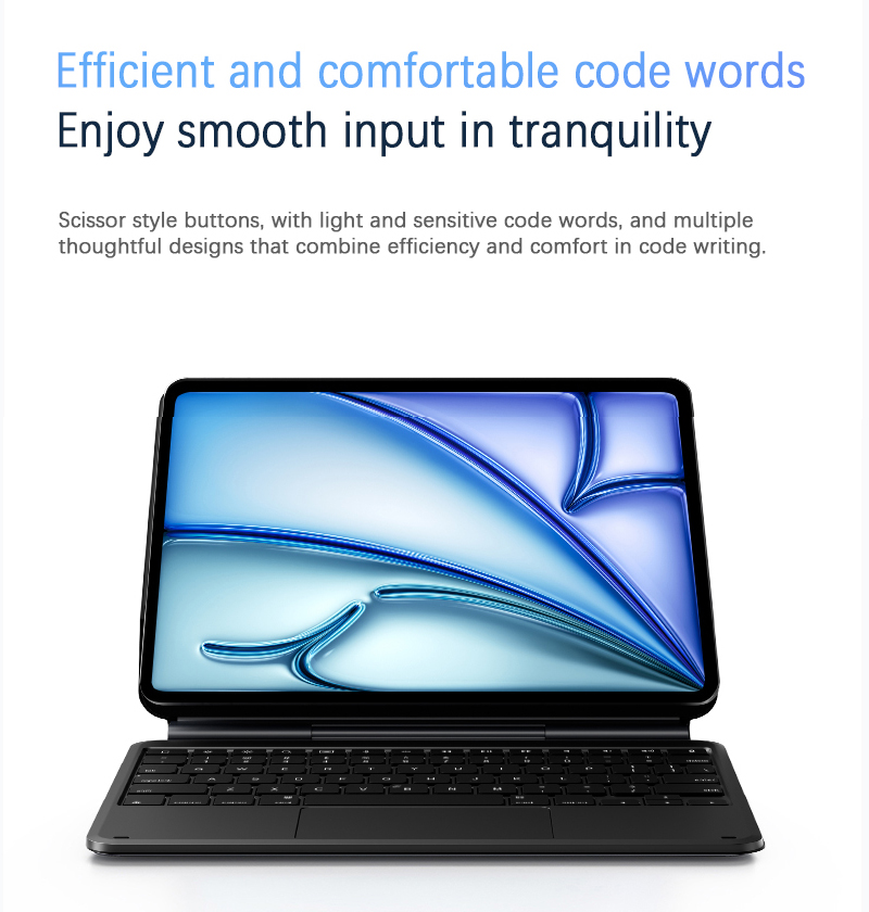 Aluminum Alloy Magic Keyboard Wireless Keyboard Case With 7 Color RGB Backlit Large Touchpad for iPad Pro 11