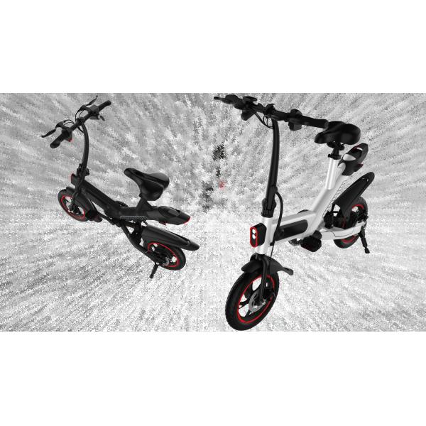 Double Disc Brake Cool Electric Bikes , Collapsible Electric Push Bike Durable