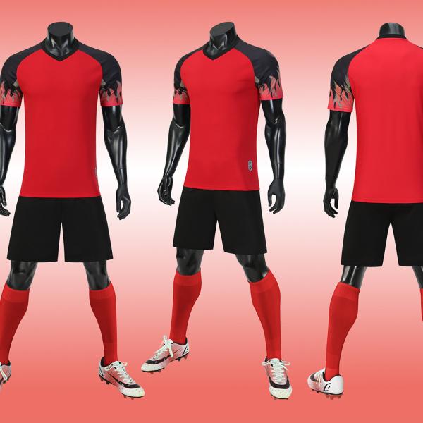 23/24 de conjunto completo curto liso do jérsei do futebol da luva da camiseta de futebol da tela superior