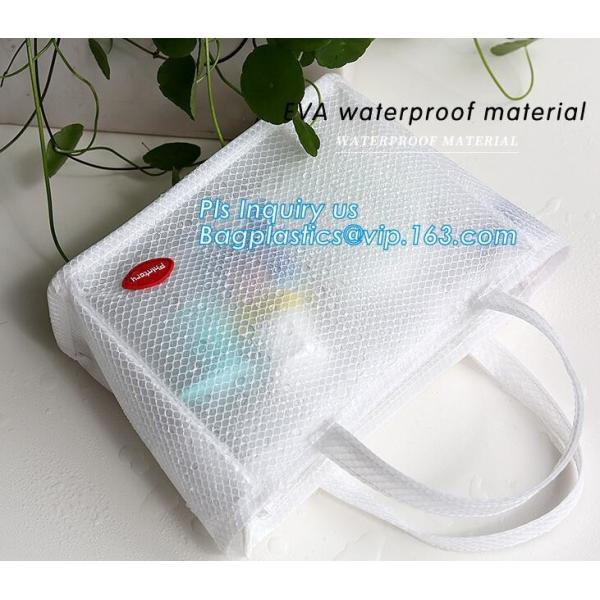cosmetic PVC mesh bag, vinyl pvc zipper blanket bags/small mesh zipper bags/zipper bag, Mesh Makeup Brush Organizer Trav