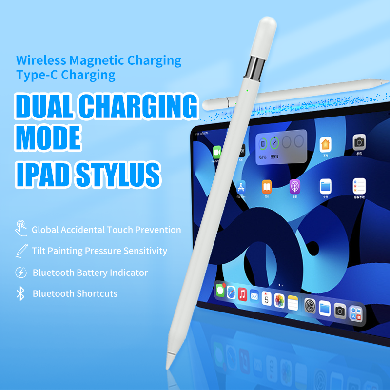 iPad Stylus Pen Magnetic Charging Tilt Pressure Palm Rejection Stylus Pen for Touch Screens Tablets