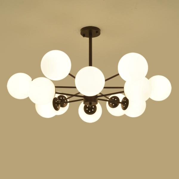 White Glass Ball Chandelier 6-head  8-head  12-head 14-head