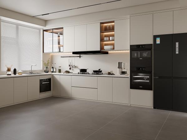 Luxo White Shaker Pvc Moderno High Gloss Acrílico Designs Gabinete de cozinha