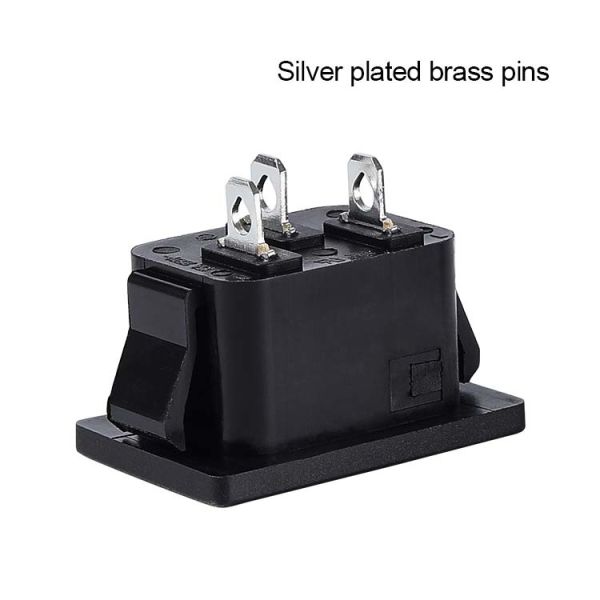 AC Power Socket Connection Electrical Harness — 6.3mm Spade Terminals, 3-Pin IEC-Style Connector — High-Temperature Terminal Wire for Electrical Equipment