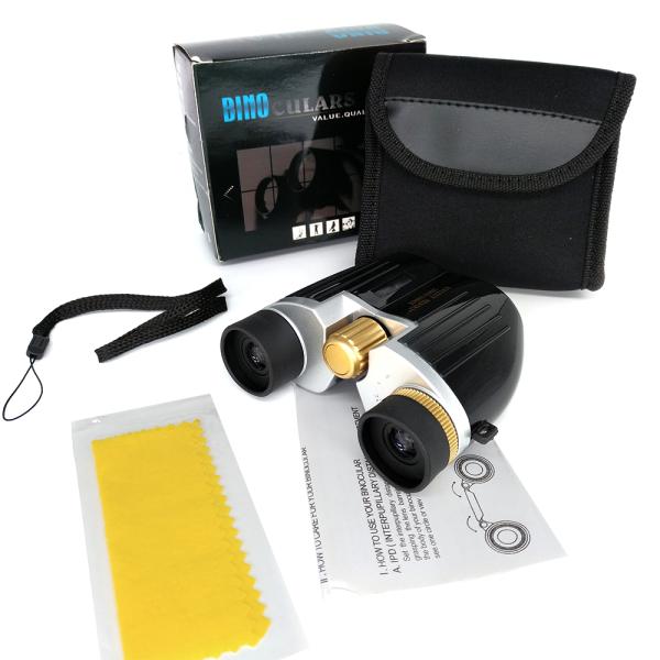 Black Silver High Power FMC Kids Binoculars Toy 8x21 For Outdoor Activities