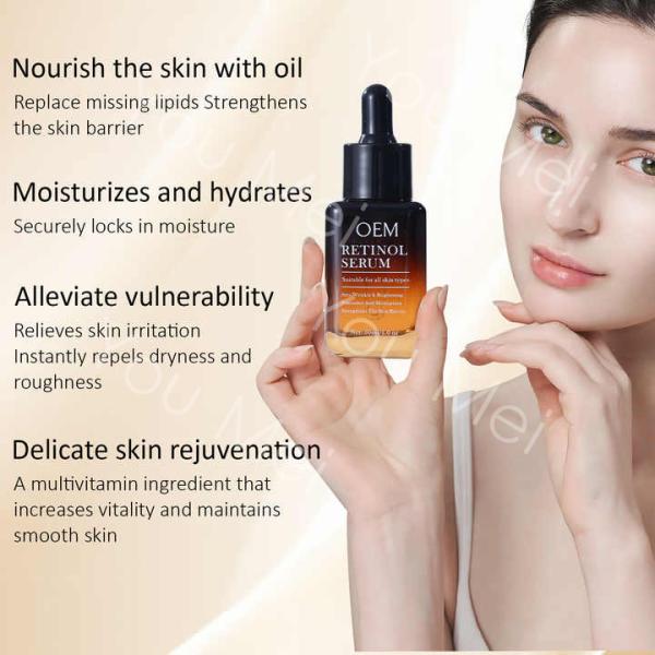 Organic Retinol Serum Anti Wrinkle Black Spot Remover For Facial Brightening Whitening