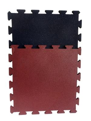 Puzzle Edge Interlocking Rubber Mat High Density Interlocking Gym Flooring Tiles 1000X1000X15mm