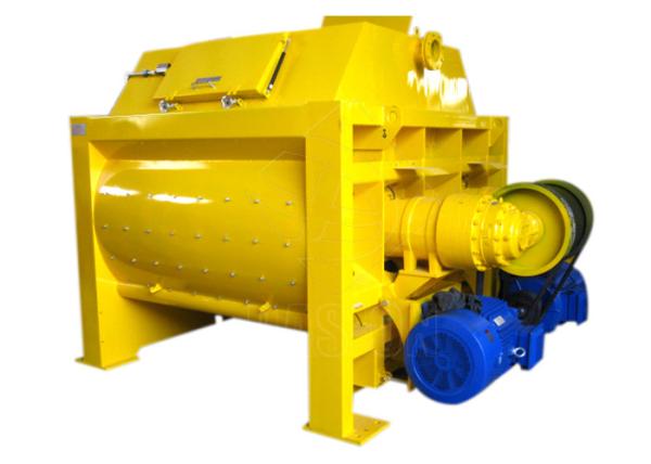 Towable Double Shaft Concrete Mixer Machine , 1000L Automatic Stone Cement Mixer
