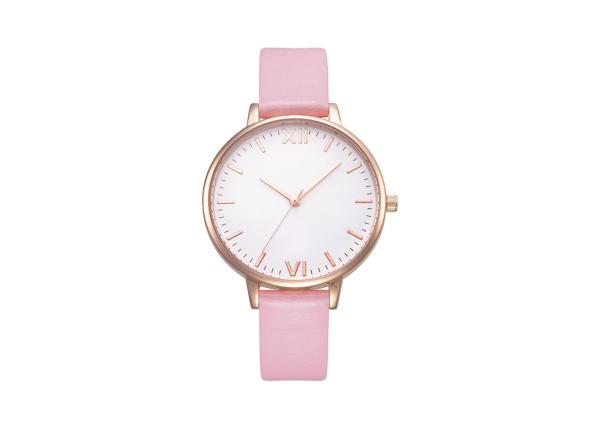 Multi Color Ladies Leather Strap Watches Thin Design With VJ21 Quartz Movt