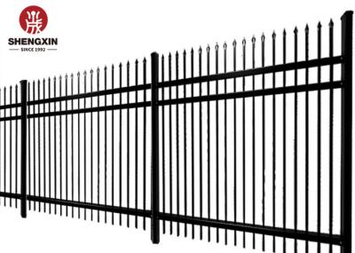 1.8m X 2.4m Steel Fence Panel Black Coated Security Ornamental Tuber Pipe
