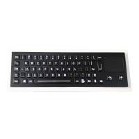 Électroplaqué en noir robuste à l'épreuve du vandalisme IP65 panneau rétroéclairé compact clavier en acier inoxydable avec pavé tactile.