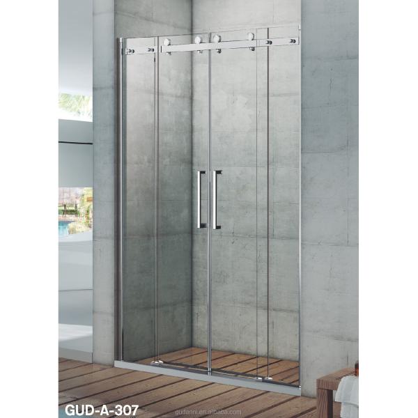Large Pulley Glass Door Two-way Smooth Shower Door Stylish Bathroom Shower Box