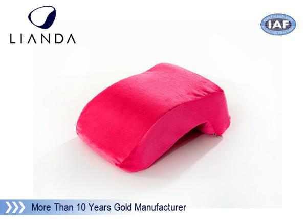 Velvet cover Memory Foam Pillows Customized LOGO for Office Nap , ROHS TUV certificate