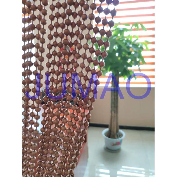 Round Stainless Steel Ball Chain Curtain Fashionable Electroplating For Office