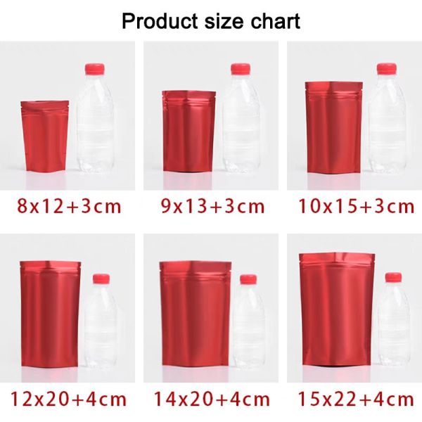Colorful Zipper Aluminium Foil Stand Up Pouch Metalized Polyester Pouches
