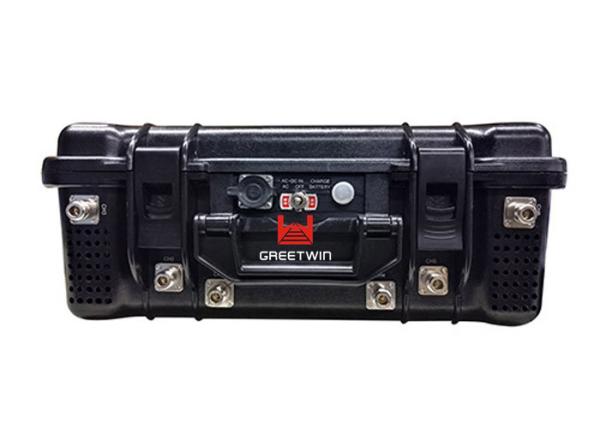 Anti Terror Units Manpack Jammers , Max 90w Radio Frequency Blocker High Power