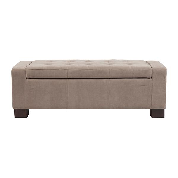 folding household furnitures home shoes storage ottoman box tufted bench with hydraulic hinge