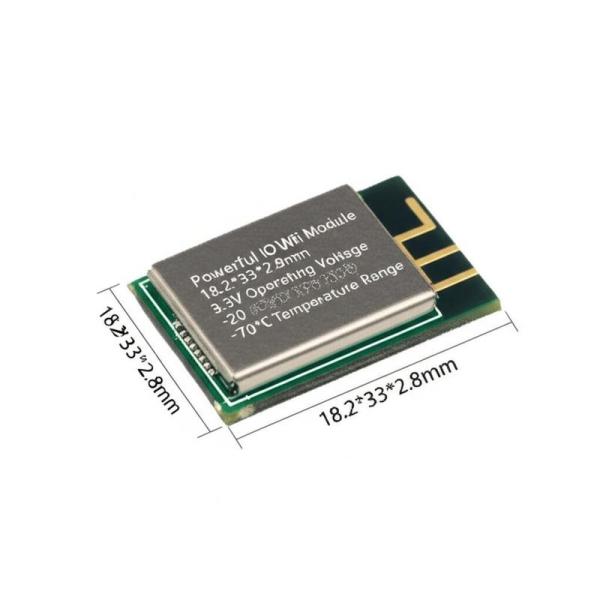 Powerful IoT WiFi Module 18.2*33*2.8mm 3.3V Operating Voltage -20 to 70°C Temperature Range