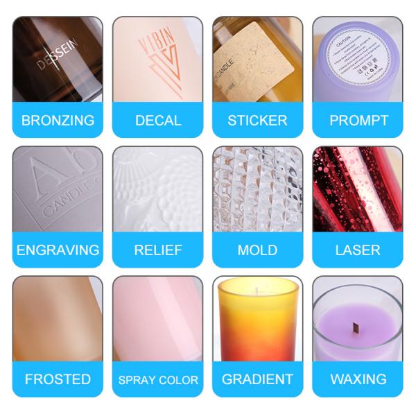 Высококачественный 80Cm*90mm прямоугольный подарочный стеклянный восковый банка с алюминиевой крышкой