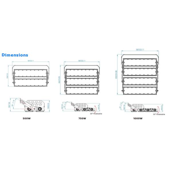CERT de RoHs do CE da luz de inundação do diodo emissor de luz do brilho alto da série 600W de Dualrays F4 5 anos de garantia