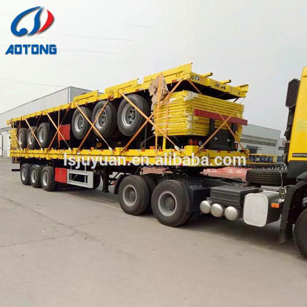 Common Mechanical Suspension 2 Axles Platform Trailer Flat Bed Semi Trailer WEORES6641A