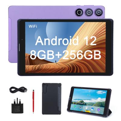 C idea Android 12 Tablets Roxo Leitor portátil Longa duração da bateria Cartão TF Tablets de tela HD expansível com caixa CM835