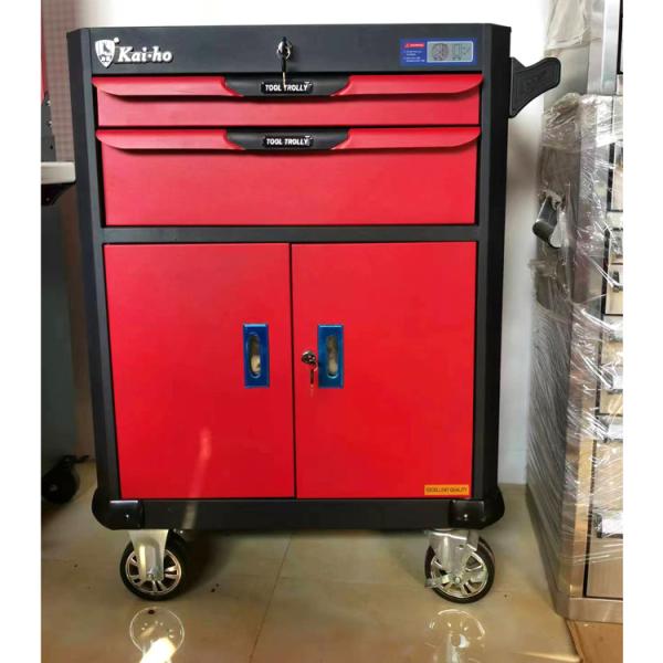 Красный и черный шкаф хранения вагонетки инструмента металла/оборудования ремонта автомобилей мастерской