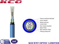 MGTSV Mining Optical Fiber Cable 2km ~ 3km Each Roll Outdoor With Blue Color