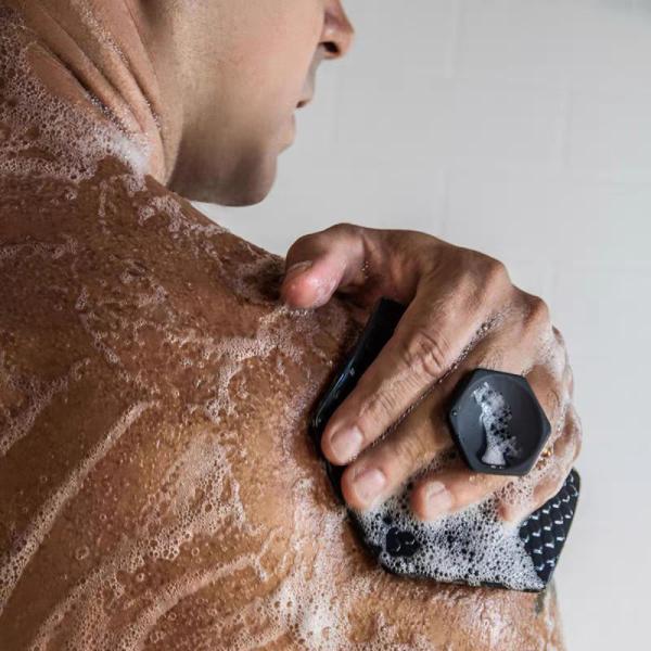 MHC Baby Bath Products Black Exfoliating Scalp Massage Cleansing Facial Cleaning Wash Bath Body Cute Silicone Brush