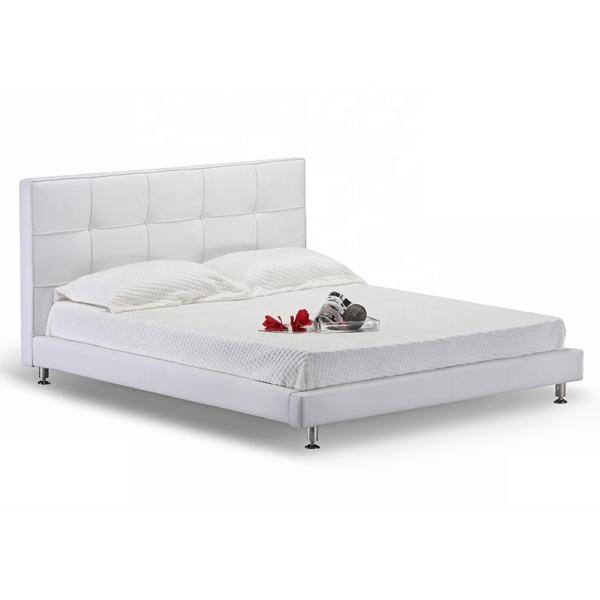 219x190x120cm Modern Queen Size Bed Practical With Leather Headboard