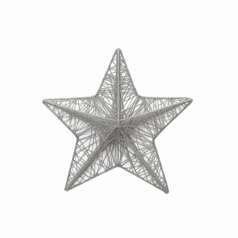 Tinplate Metal Topper Star Rust Resistant Reusable Industrial Decorative Multiple Purposes