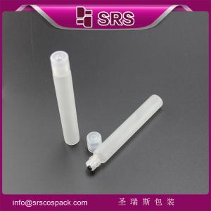 SRS China supplier frost essential oil empty 10ml glass bottle with roll on sealing type