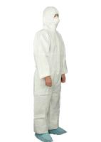 député britannique jetable standard Chemical Protective Coverall d'UE Type5/6 basse Linting avec le capot
