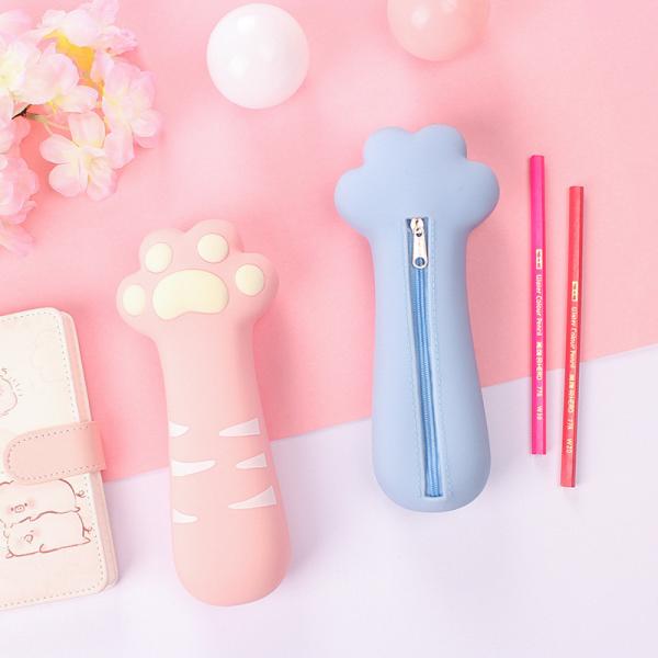 Silicone Pencil Case, Magenta-Pink Pencil Pouch, Pencil Case Small, Pencil Pouch Aesthetic