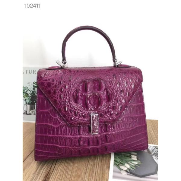 Fashion Genuine Crocodile Skin Lady Handbag Exotic Real True Alligator Leather Female Purse Women Three-way Shoulder Bag