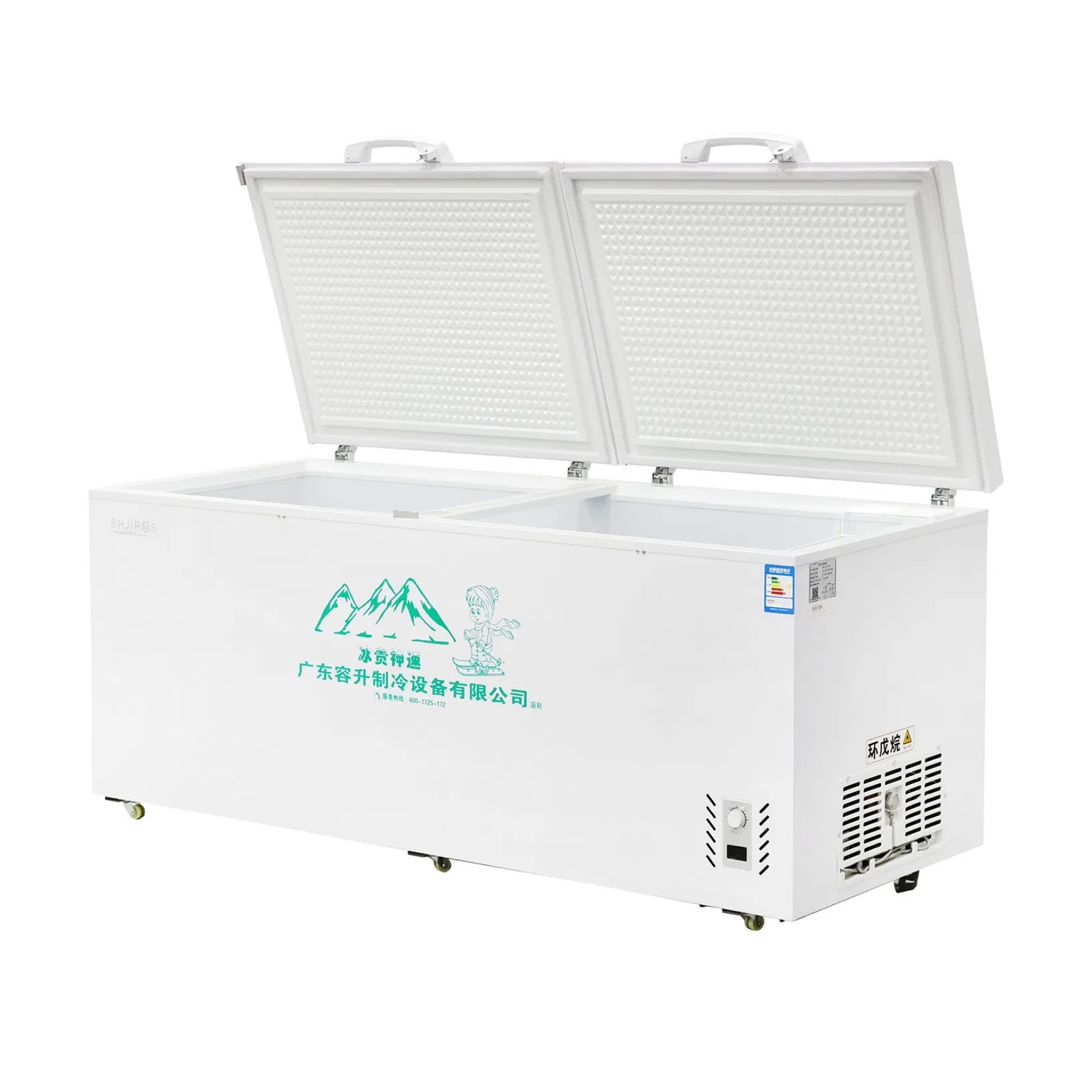 Noise Cancelling Deep Freezer Refrigerator 1400L Chest Fridge Freezer Efficient