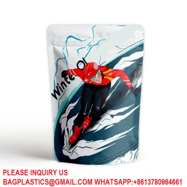 Opaque Foil Pouch Food Grade Bags For Long Shelf-Life Storage Resealable Standup Bags