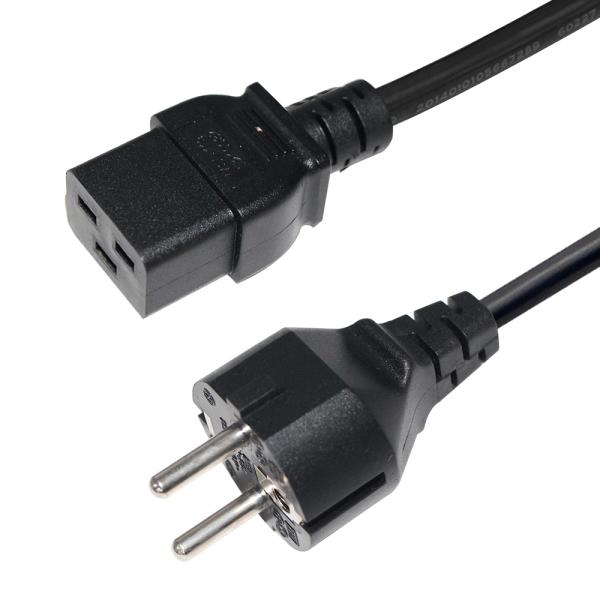 30А 240В C19 к Schuko Power Cord 1,5 мм VDE сертифицирован