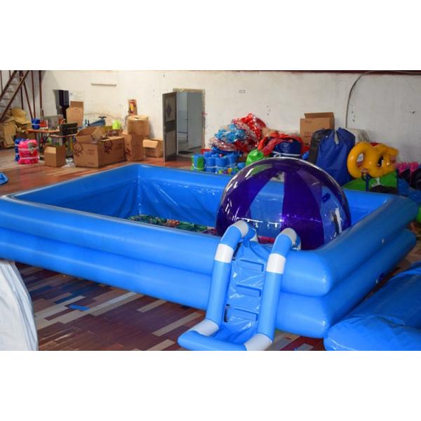 Kids Party Custom Inflatable Swimming Pool With Ladder And Full Color Printing Bottom