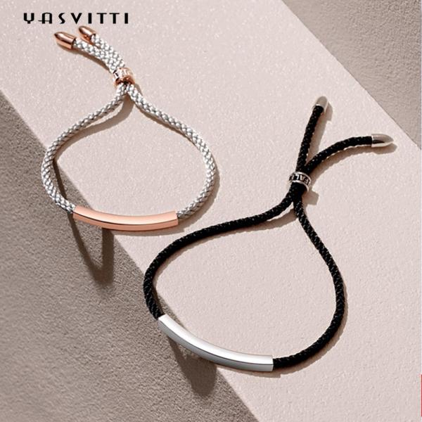 веревочки браслета 316L SS слайдера шарика 3.5g 0.59ft браслеты серебряной Handmade серебряные