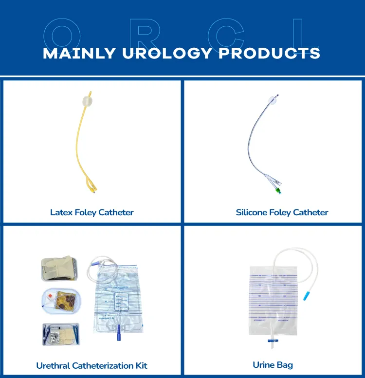 Catéters à base de silicone à usage unique 1 voie 2 voie 3 voie Fr6-Fr30