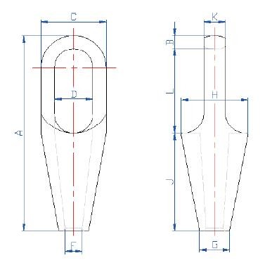 Гальванизированный стоп конца веревочки стального провода закрыл гнездо 1 до 1/8