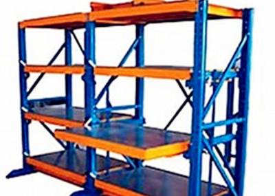 O armazenamento resistente azul do armazém submete o tipo convenientemente de montagem