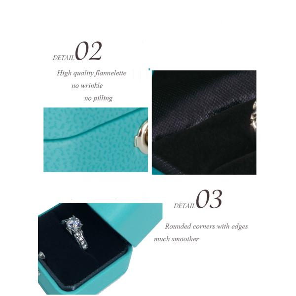 ПУ кожаный кольцо ювелирные изделия упаковка коробка Custom LOGO Design 2 в 1 оптом