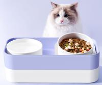 Barrière élevée de preuve de Cat Food Dispenser With Leak de garde de cou